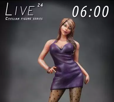 DG Artwork Civilian Figure Series LIVE Unpainted Resin Assembly Kit DG75F023 1/24 24-0600