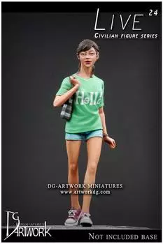DG Artwork Civilian Figure Series LIVE Unpainted Resin Assembly Kit DG75F014 1/24 24-0100