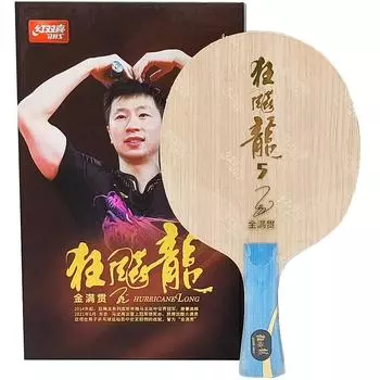 DHS Gold Hurricane Long 5 лезвие для настольного тенниса 5 Wood 2 AC лезвие для пинг-понга GHL5 с подарочной коробкой FL grip