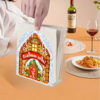 Diamond Art 5D Креативный мультяшный рождественский домик бумажные салфетки держатель коробки портативный домашний офис бумажная коробка украшение дома