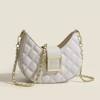 Diamond-shaped Chain Bag, Versatile and Fashionable Small Bag, Single-shoulder Crossbody Bag, Underarm Bag 21*16*6.5cm чёрный