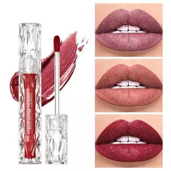 Diamond Sparkle долговечный водонепроницаемый блеск для губ с высоким содержанием пигментов, помада для макияжа