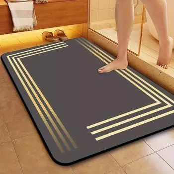 Diatom Mud Bath Blanket, Absorbent Bath Mat, Anti Slip Diatom Bathroom Floor Mat, Easy To Clean Entrance Mat