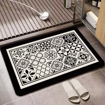 Diatom Mud Bathroom Door Suction Pad Toilet Anti-slip Quick-drying Floor Mat Bathroom Toilet Toilet Door Mat 40*60CM