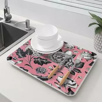 Diatom Mud Cup Cushions Table Mat Super Absorbent Mat Coffee Dish Draining Mat Drying Mat Quick Dry Bathroom Kitchen Drain Pad белый