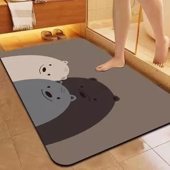 Коврик из диатомовой грязи Nordic Wind Toilet Quick Dry Non Slip Mat Toilet Bathroom Absorbing Foot Mat 40 * 60cm