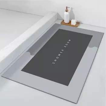 Diatom Mud Super Absorbent Bath Mats Simple Style Non-Slip Bathroom Bathtub Mat Quick-Drying Floor Mats Toilet Pad Easy-cleaning 40x60cm 16x23inch
