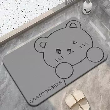 Диатомовая глиняная штукатурка для ванной комнаты, грязеотталкивающая, водопоглощающая, нескользящая, износостойкая, коврик для пола для раковины 40X60cm 15.7X23.6in