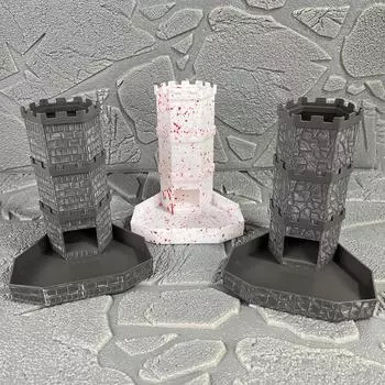 Dice Tower Castle Башня для игры в кости и лоток для настольных игр, настольная игра DND RPG