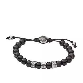Браслет мужской Diesel Agate Beads, черный, цветной (Модель DX1101040)