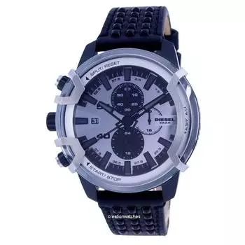 Diesel Griffed Chronograph Leather Quartz DZ4571 Мужские часы серебряный