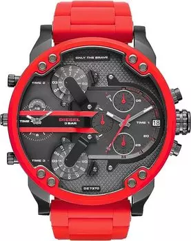 Diesel Men s Mr. Часы Daddy 2.0 Multi Movement Red Silicone Wrap из нержавеющей стали DZ7370 [Товар]