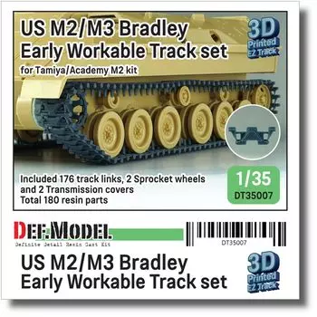 Дифференциальная модель Текущая американская боевая машина пехоты Bradley Подвижный комплект гусениц Ранний тип Tamiya Пластиковые детали для модели DT35007 DEF.MODEL 1/35