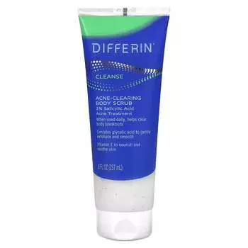 Differin, Скраб для тела от угревой сыпи, 8 жидких унций (237 мл)