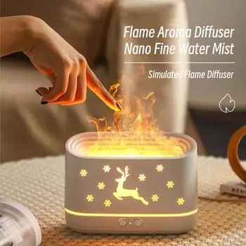 Диффузор для ароматерапии Sika Deer, 300 мл, пламенная лампа, USB-диффузор для эфирного масла, ультразвуковой крутой туманообразователь, ароматический увлажнитель воздуха USB Cable
