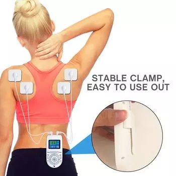 Digital 12 Modes Tens Machine Unit 4 Electrode Pads for Pain Relief Pulse Body Massage Electroestimulador EMS Muscle Stimulation
