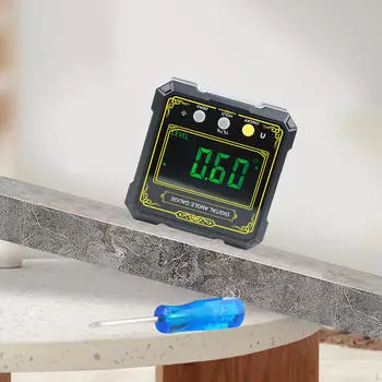 Digital Angle Gauge Meter Inclinometer Electronic Level Data Retention Function for жёлтый