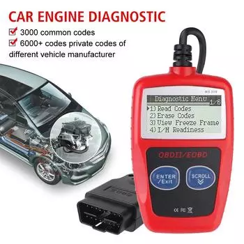Digital Display 16 Pin Universal Version OBD2 Code Reader OBD 2 Scanner Car Diagnostic Tools Fault Code Clear красный