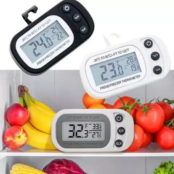 Digital Frigerator Thermometer Waterproof Freezer Room Thermometer Kitchen Thermometer Supplies Multi-Function Kitchen Tools чёрный