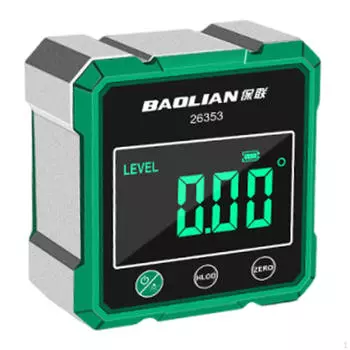 Digital Inclinometer 4x90 Degree Practical Level Angle Gauge Meter for Construction 2 Sided Magnetic