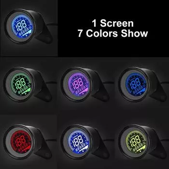 Digital Motorcycle LCD Speedometer Odometer Tachometer Gauge fuel meter LED Indicator чёрный