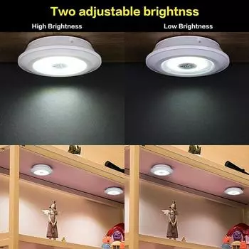 Dimmable LED Under Cabinet Light with Remote Control Battery Operated LED Closets Lights Wardrobe Bathroom lighting Dimmble-Cold White