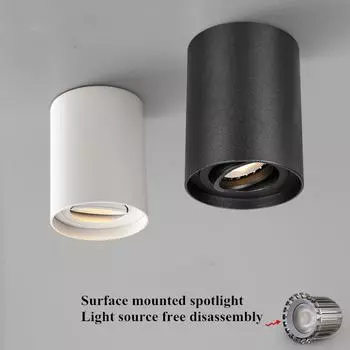 Dimmable Rotating 360° LED Downlights 10W 12W COB LED Ceiling Spot Lights GU10 Light Source LED Background Lamps Indoor Lighting 7W&3000K&Not dimmable