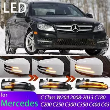 Динамический указатель поворота для Mercedes Benz C Class W204 2008-2013 C180 C200 C250 C300 C350 C400 Индикатор бокового зеркала 1pc Right Side