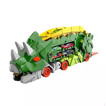 Dino Hauler Truck Adventure Playset for Kids with 4 cars