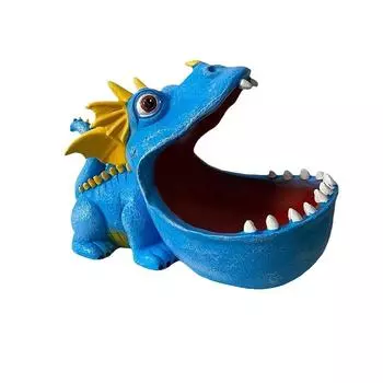 Dinosaur Candy Dish Resin Statue for Home & Office Decor, Perfect for Christmas ,Halloween, Versatile Indoor/Outdoor Use C