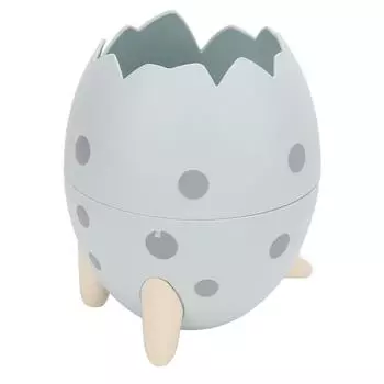 Dinosaur Egg Pencil Holder Space Saving Opening Design Detachable Structure PP Dinosaur Egg Shape синий