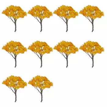 Diorama Model Tree Set of 10 Miniature Materials 6cm [Asuniko] (Autumn Leaves)