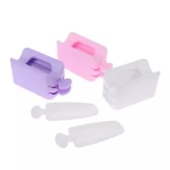 Dipping Powders Recycling Tray Nail Glitter Storage Box Manicure Organizer белый