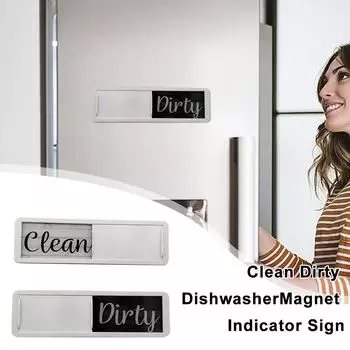 Dishwasher Clean Dirty Magnetic Refrigerator Sticker Magnet Sign Indicator Decorative Sign Door Hotel Acrylic K5R4