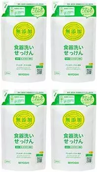 dishwashing soap standing refill 350ml [Bulk purchase] Additive-free [x4 pieces]