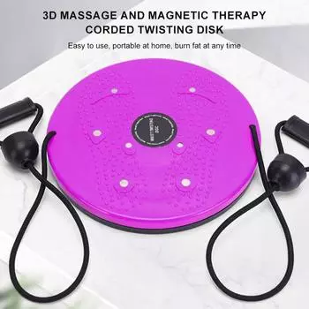 Диск для аэробики и фитнеса с натяжным тросом Torsion Body Dance Plate Многофункциональный инструмент для аэробных упражнений для похудения синий