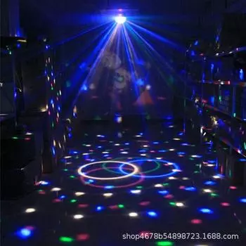 Диско-шар RGB Праздничные огни DJ Диско Свет Светодиодный проектор Стробоскопические лампы День рождения Автомобиль Клуб Бар Караоке Рождество Звуковые огни 2024 US PLUG