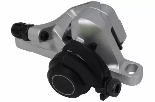 Дисковый тормоз SHIMANO передний с серебристой резиновой накладкой EBRR317FURS 0 (механический) BR-R317-F (Г01С) серебряный