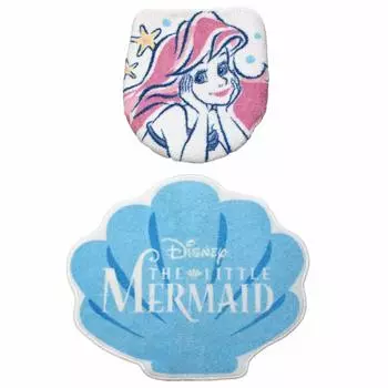 Disney Ariel Туалетный коврик, набор из 2 предметов для уборки и подогрева & SB-554-D синий