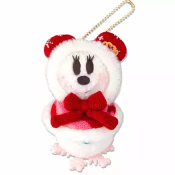 Disney Christmas 2018 Snow Plush Badge Plush Chain Badge Resort Limited (Курортный снег) (Минни Маус)