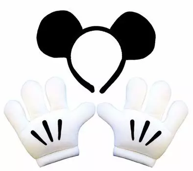 Disney Mickey Headband Glove Set Costume Accessories Unisex gloves Высота 24 x Ширина 23 x Глубина 5 Размер (см)