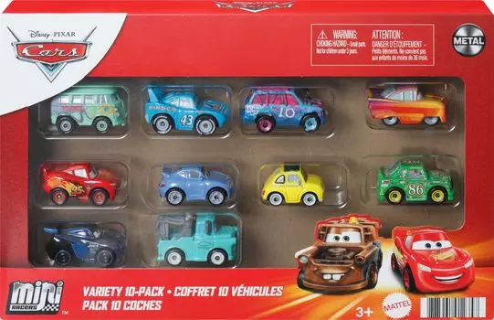 Disney Pixar Cars Diecast Metal Mini Racers Variety 10 Pack Version 2
