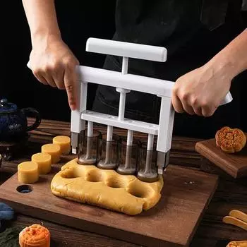 Диспенсер для начинки Mooncake, пищевой пластик, сделай сам, форма для начинки лунного торта, инструмент для изготовления ручного пресса, штамп для печенья, кухонные принадлежности для выпечки белый