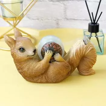 Диспенсер для скотча Squirrel, держатель для скотча из смолы и животных, простой в использовании резак для скотча Squirrel для офиса, школы, дома Squirrel