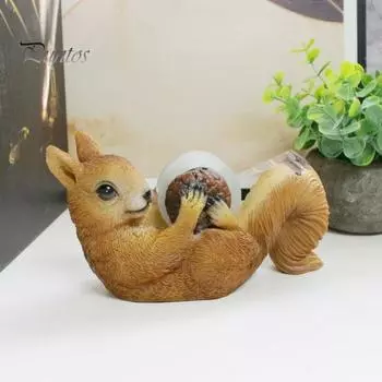 Диспенсер для скотча Squirrel, держатель для скотча из смолы и животных, простой в использовании резак для скотча Squirrel для офиса, школы, дома Squirrel