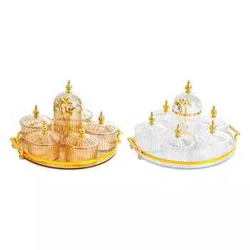 Divided Serving Tray Dried Fruit Plate Desktop Decoration Nuts Container Cookies Jar for Birthday Presents Mall Celebration чистый