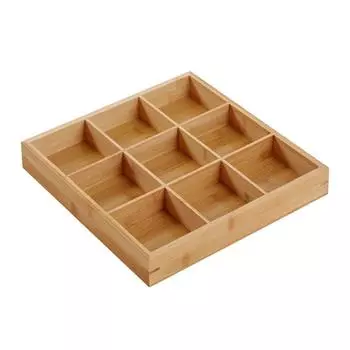 Divided Wooden Tray Multi Compartments Serving Tray for Hot Pot Restaurants Sushi Plate 9