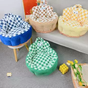 Диван-гнездо Big Eyes Checkerboard Round Nest Bed Pet Bed Cat Bed Dog Bed Pet Laugh Universal Small and Medium Size for All Seasons 48*30
