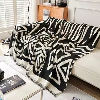 Диванное покрывало из ткани шенилл в скандинавском стиле Four Seasons Universal Sofas Covers Modern Simple Tassel Sofa Towel Furniture Protector A 70x70