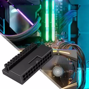 DIY 24-контактный до 90 градусов адаптер питания материнской платы ATX для ПК